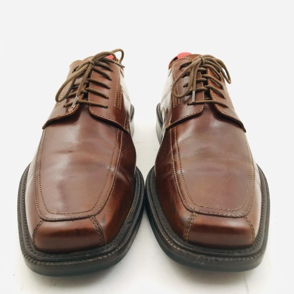 Johnston & Murphy Made In Italy Beautiful Brown Leather Men's Shoe Size 9.5M - Picture 4 of 11